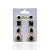Quatro Brincos Folheado Ouro 18k e Prata 925 Gota Cravejado - Imagem 3