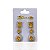 Quatro Brincos Folheado Ouro 18k e Prata 925 Gota Cravejado - Imagem 9