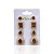 Quatro Brincos Folheado Ouro 18k e Prata 925 Gota Cravejado - Imagem 2