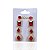 Quatro Brincos Folheado Ouro 18k e Prata 925 Gota Cravejado - Imagem 4
