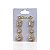 Quatro Brincos Folheado Ouro 18k e Prata 925 Gota Cravejado - Imagem 1
