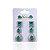 Quatro Brincos Folheado Ouro 18k e Prata 925 Gota Cravejado - Imagem 7