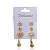 Quatro Brincos Folheado Ouro 18k e Prata 925 Redondo Cravejado - Imagem 5