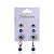 Quatro Brincos Folheado Ouro 18k e Prata 925 Redondo Cravejado - Imagem 4