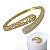 Conjunto Anel e Bracelete Folheado Ouro 18k e Prata 925 Duas Gota Cravejada - Imagem 1