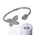 Conjunto Anel e Bracelete Folheado Ouro 18k e Prata 925 Flor Cravejada - Imagem 2