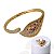 Conjunto Anel e Bracelete Folheado Ouro 18k e Prata 925 Folha Cravejada - Imagem 3