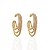 Brinco Folheado Ouro 18k e Prata 925 Argola Encaixe Cravejado - Imagem 1