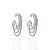 Brinco Folheado Ouro 18k e Prata 925 Argola Encaixe Cravejado - Imagem 2