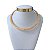 Choker Folheada Ouro 18k e Prata 925 Aro Navetes Cravejados - Imagem 5