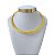 Choker Folheada Ouro 18k e Prata 925 Aro Navetes Cravejados - Imagem 6