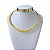 Choker Folheada Ouro 18k e Prata 925 Aro Oval Cravejados - Imagem 3