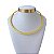 Choker Folheada Ouro 18k e Prata 925 Aro Gota Cravejada - Imagem 4