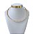 Choker Folheada Ouro 18k e Prata 925 Aro Gota Cravejada - Imagem 1