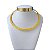 Choker Folheada Ouro 18k e Prata 925 Aro Quadrado Cravejado - Imagem 6