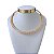 Choker Folheada Ouro 18k e Prata 925 Aro Redondo Cravejado - Imagem 8