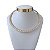 Choker Folheada Ouro 18k e Prata 925 Aro Redondo Cravejado - Imagem 2