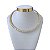 Choker Folheada Ouro 18k e Prata 925 Aro Redondo Cravejado - Imagem 7