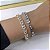 Pulseira Folheada Ouro 18k e Prata 925 Escama Pedraria - Imagem 2