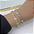 Pulseira Folheada Ouro 18k e Prata 925 Losango Cravejado - Imagem 2