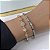Pulseira Folheada Ouro 18k e Prata 925 Riviera Redondo Cravejado - Imagem 2