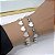 Pulseira Folheada Ouro 18k e Prata 925 Inspired Corações Madrepérola Cravejado - Imagem 2