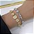 Pulseira Folheada Ouro 18k e Prata 925 Inspired Quadrado Cravejado - Imagem 2