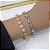 Pulseira Folheada Ouro 18k e Prata 925 Inspired Flor Cravejada - Imagem 2