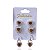 Trio Brincos Folheado Ouro 18k e Prata 925 Coração Cravejado - Imagem 8