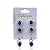 Trio Brincos Folheado Ouro 18k e Prata 925 Gota Cravejada - Imagem 5