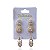 Trio Brincos Folheado Ouro 18k e Prata 925 Gota Cravejada - Imagem 2