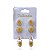 Trio Brincos Folheado Ouro 18k e Prata 925 Gota Cravejada - Imagem 6