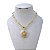 Colar Folheado Ouro 18k Nossa Senhora Cravejada - Imagem 1