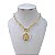Colar Folheado Ouro 18k Nossa Senhora Cravejada - Imagem 2