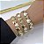 Pulseira Folheada Ouro 18k e Prata 925 Losango Pedraria - Imagem 2