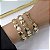 Pulseira Folheada Ouro 18k e Prata 925 Losango Pedraria - Imagem 3