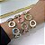 Pulseira Folheada Ouro 18k e Prata 925 Orgânico Pedraria - Imagem 2