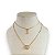 Colar Duplo Folheado Ouro 18k Mandala Cravejada - Imagem 1