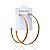Brinco Folheado Ouro 18k Argola Quadrada - Imagem 1