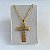 Colar Folheado Ouro 18k Cruz Pai Nosso - Imagem 1