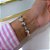 Pulseira Folheada Dois Banhos Redondo Cravejado - Imagem 3