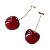 Brinco Folheado Ouro 18k Cereja - Imagem 1