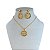 Conjunto Folheado Ouro 18k Espírito Santo Strass - Imagem 1