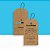 TAG KRAFT PARA ROUPA PERSONALIZADA 8,8x4,8cm 10P9 - Imagem 1