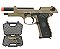 Pistola Airsoft Beretta M92 DUAL TAN BK GBB BLOWBACK - QGK SRC - Imagem 5