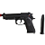 Kit Pistola Airsoft M92 GBB Rossi + Munição + Case - Imagem 6