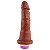 PROTESE EM VINIL COM VIBRO INTERNO CHOCOLATE 16,5X3,5CM - Imagem 1