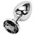 PLUG ANAL EM INOX COM PEDRA DECORATIVA GRANDE - Imagem 1