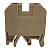 MTB6EN CONECTOR DE PASSAGEM 6MM PARA TRILHOS TS32 E TS35 BEGE I12191 METALTEX - Imagem 1