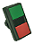 DP2/01 BOTÃO 022 DUPLO FACEADO VERDE/VERMELHO PRETO 13033901 SCHMERSAL - Imagem 1